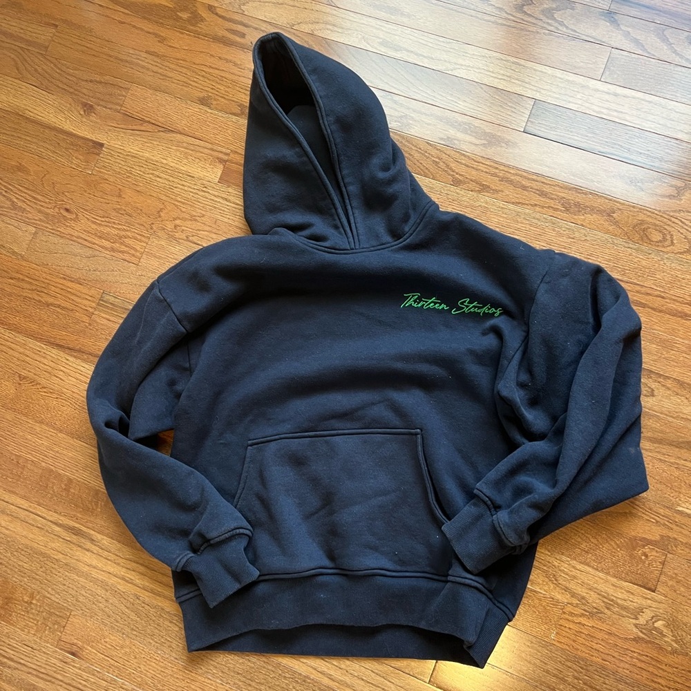 Thirteen Studios Double Storm V2 Hoodie (black w/ neon writing)